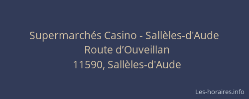 Supermarch&eacute;s Casino - Sall&egrave;les-d'Aude