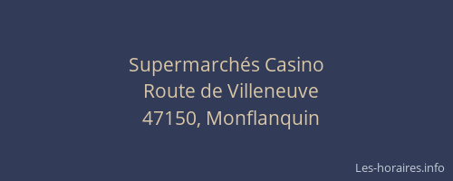 Supermarch&eacute;s Casino