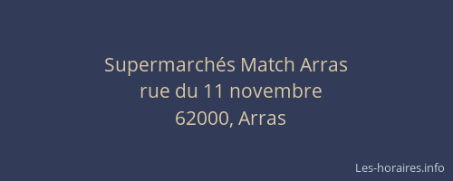 Supermarch&eacute;s Match Arras
