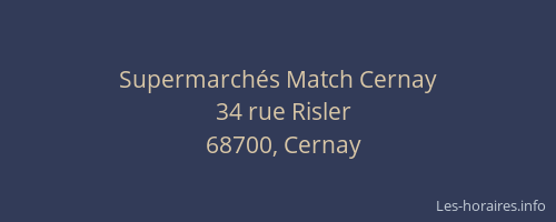 Supermarchés Match Cernay