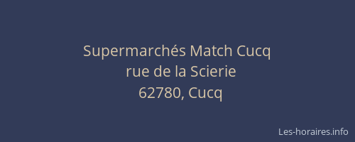 Supermarchés Match Cucq