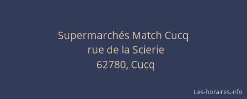 Supermarch&eacute;s Match Cucq