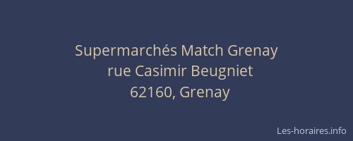 Supermarchés Match Grenay