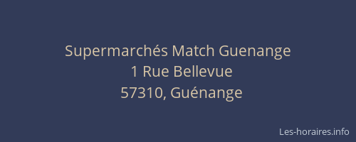 Supermarch&eacute;s Match Guenange