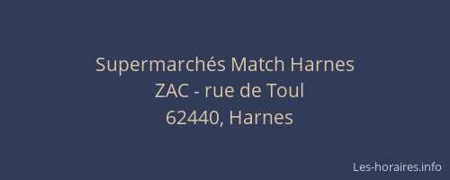 Supermarch&eacute;s Match Harnes