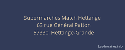 Supermarch&eacute;s Match Hettange
