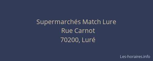 Supermarch&eacute;s Match Lure