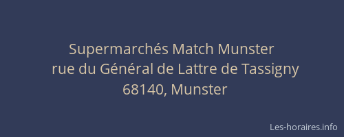 Supermarchés Match Munster