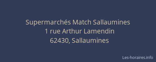 Supermarchés Match Sallaumines