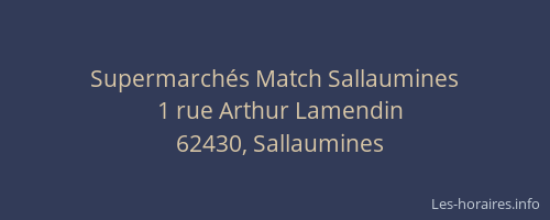 Supermarch&eacute;s Match Sallaumines