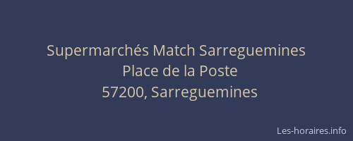 Supermarch&eacute;s Match Sarreguemines
