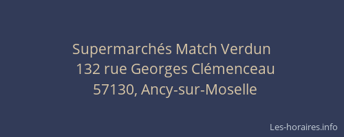 Supermarchés Match Verdun
