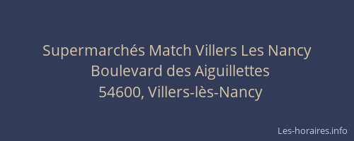 Supermarch&eacute;s Match Villers Les Nancy