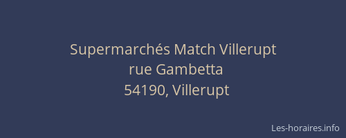 Supermarch&eacute;s Match Villerupt