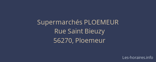 Supermarch&eacute;s PLOEMEUR