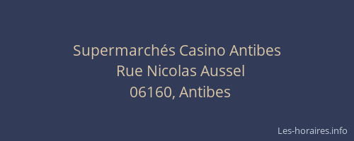 Supermarchés Casino Antibes