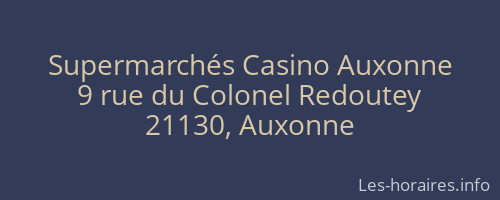 Supermarchés Casino Auxonne