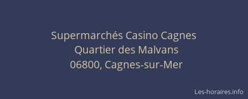 Supermarchés Casino Cagnes