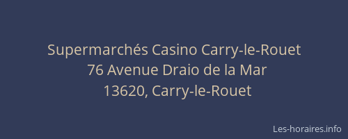 Supermarchés Casino Carry-le-Rouet