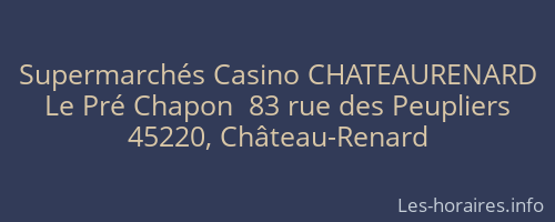 Supermarchés Casino CHATEAURENARD