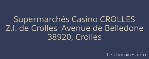 Supermarchés Casino CROLLES