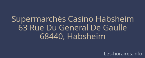 Supermarchés Casino Habsheim