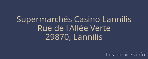 Supermarchés Casino Lannilis