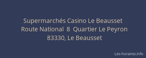 Supermarchés Casino Le Beausset
