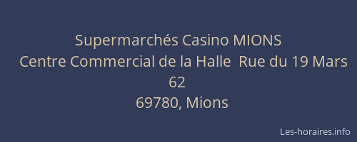 Supermarchés Casino MIONS