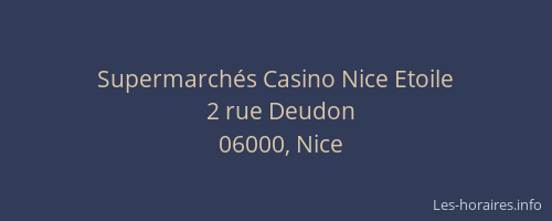 Supermarchés Casino Nice Etoile
