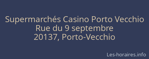 Supermarchés Casino Porto Vecchio