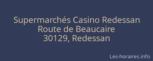 Supermarchés Casino Redessan