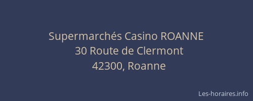 Supermarchés Casino ROANNE