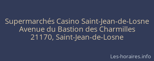 Supermarchés Casino Saint-Jean-de-Losne