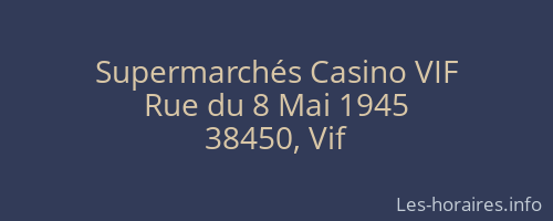 Supermarchés Casino VIF