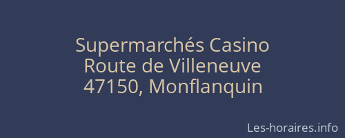 Supermarchés Casino