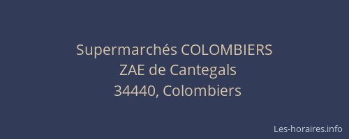 Supermarchés COLOMBIERS