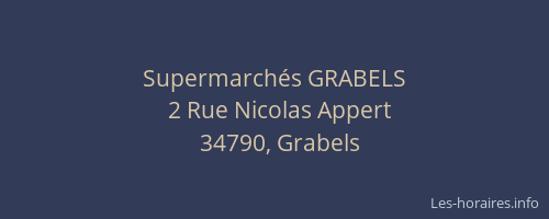 Supermarchés GRABELS