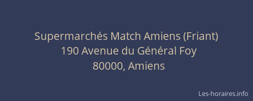 Supermarchés Match Amiens (Friant)