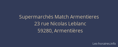 Supermarchés Match Armentieres