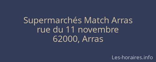 Supermarchés Match Arras