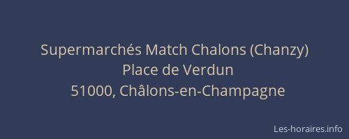 Supermarchés Match Chalons (Chanzy)