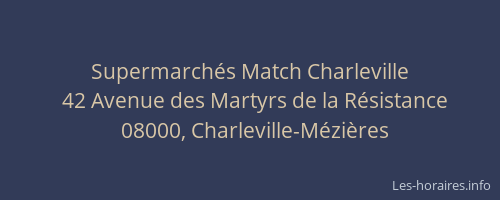 Supermarchés Match Charleville