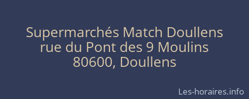 Supermarchés Match Doullens