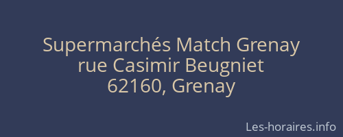 Supermarchés Match Grenay