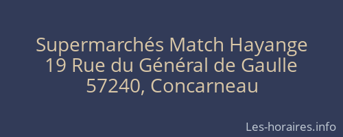 Supermarchés Match Hayange