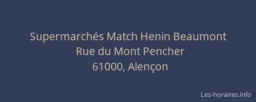 Supermarchés Match Henin Beaumont