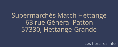 Supermarchés Match Hettange