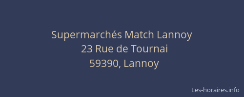 Supermarchés Match Lannoy