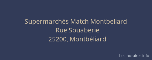 Supermarchés Match Montbeliard